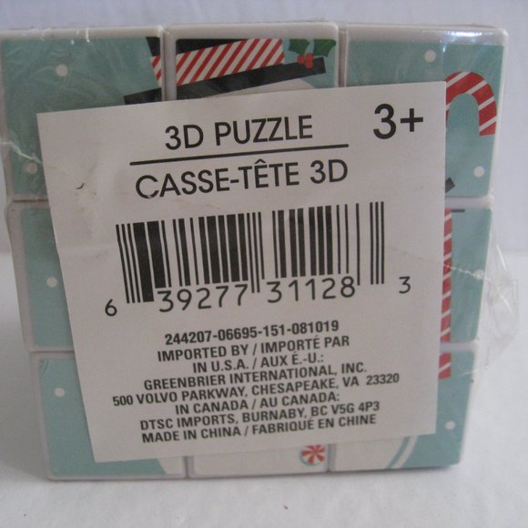 Rubik's Style Puzzle Cube Twist Toy Game - Christmas Santa Penguin Gingerbread - Picture 7 of 10